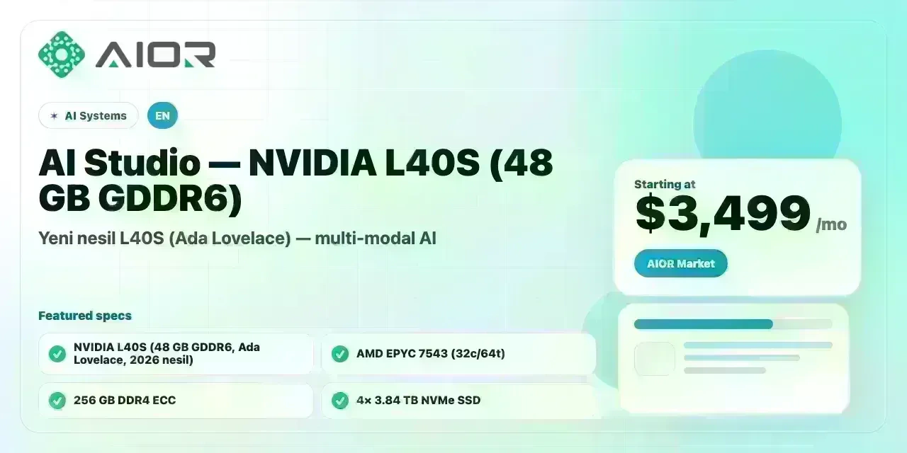 AI Studio — NVIDIA L40S (48 GB GDDR6)