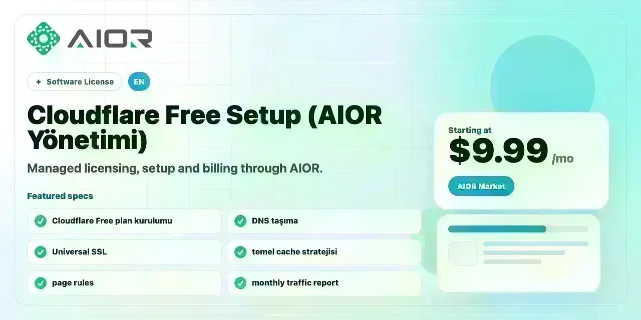 Cloudflare Free Setup (AIOR Yönetimi)