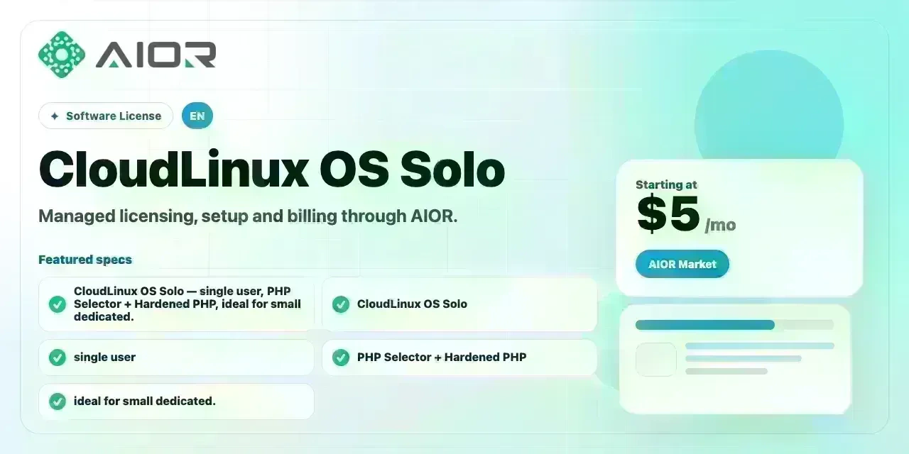 CloudLinux OS Solo