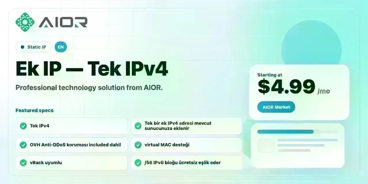 Ek IP — Tek IPv4