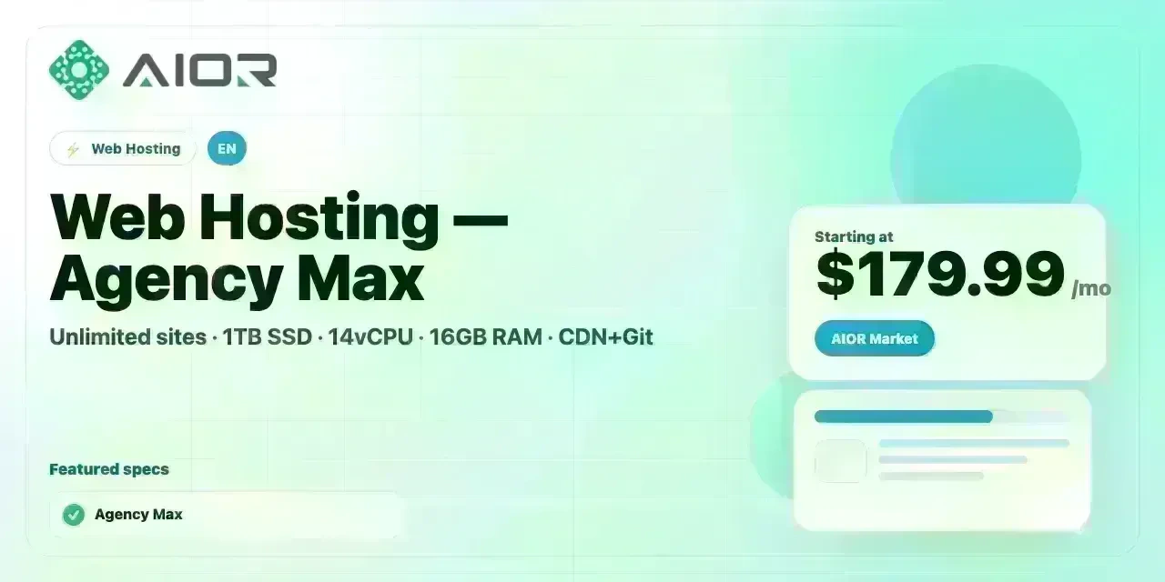 Web Hosting — Agency Max