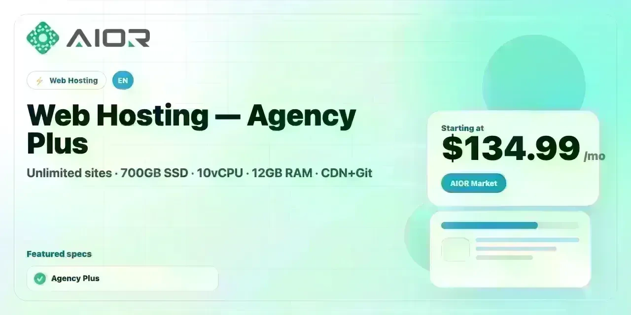 Web Hosting — Agency Plus