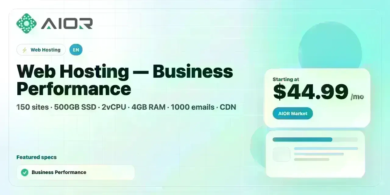 Web Hosting — Business Performance