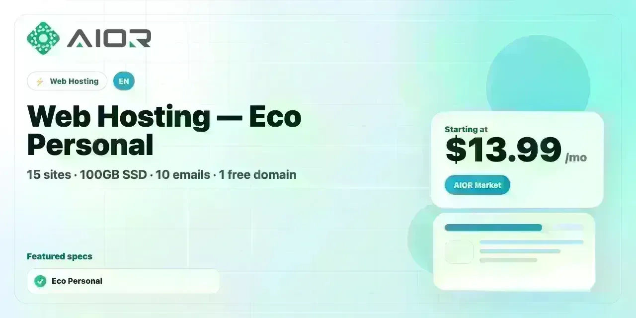 Web Hosting — Eco Personal