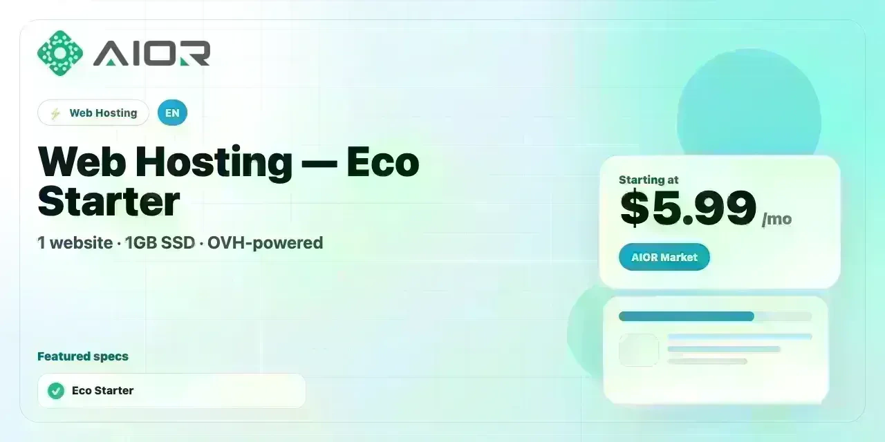 Web Hosting — Eco Starter