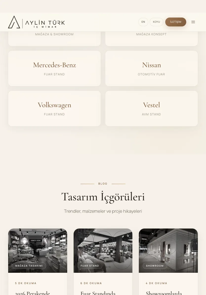 Aylin Türk İç Mimar | Premium İç Mimarlık Portfolyosu | Aylin Turk Interior Architecture — tablet — section 3