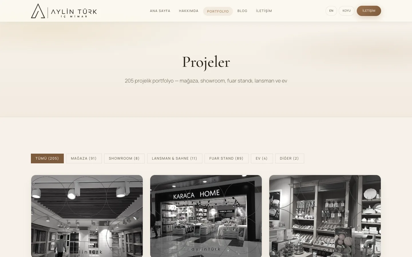 Projeler | Aylin Türk İç Mimarlık | Aylin Türk İç Mimar — desktop
