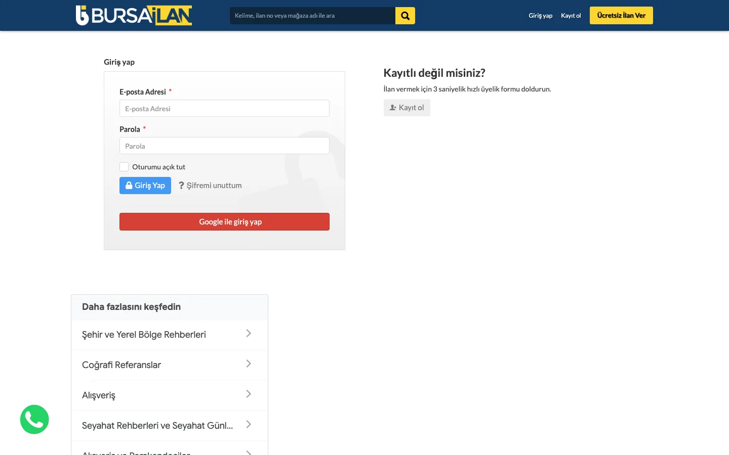sayfa/giris yap (dark theme) — desktop