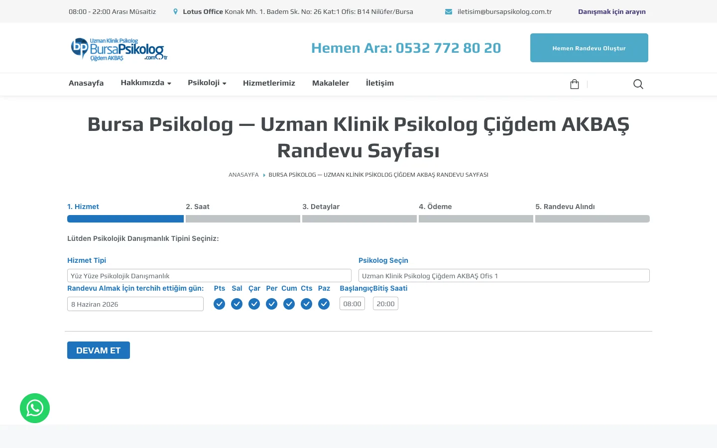 randevu/ (koyu tema) — masaüstü