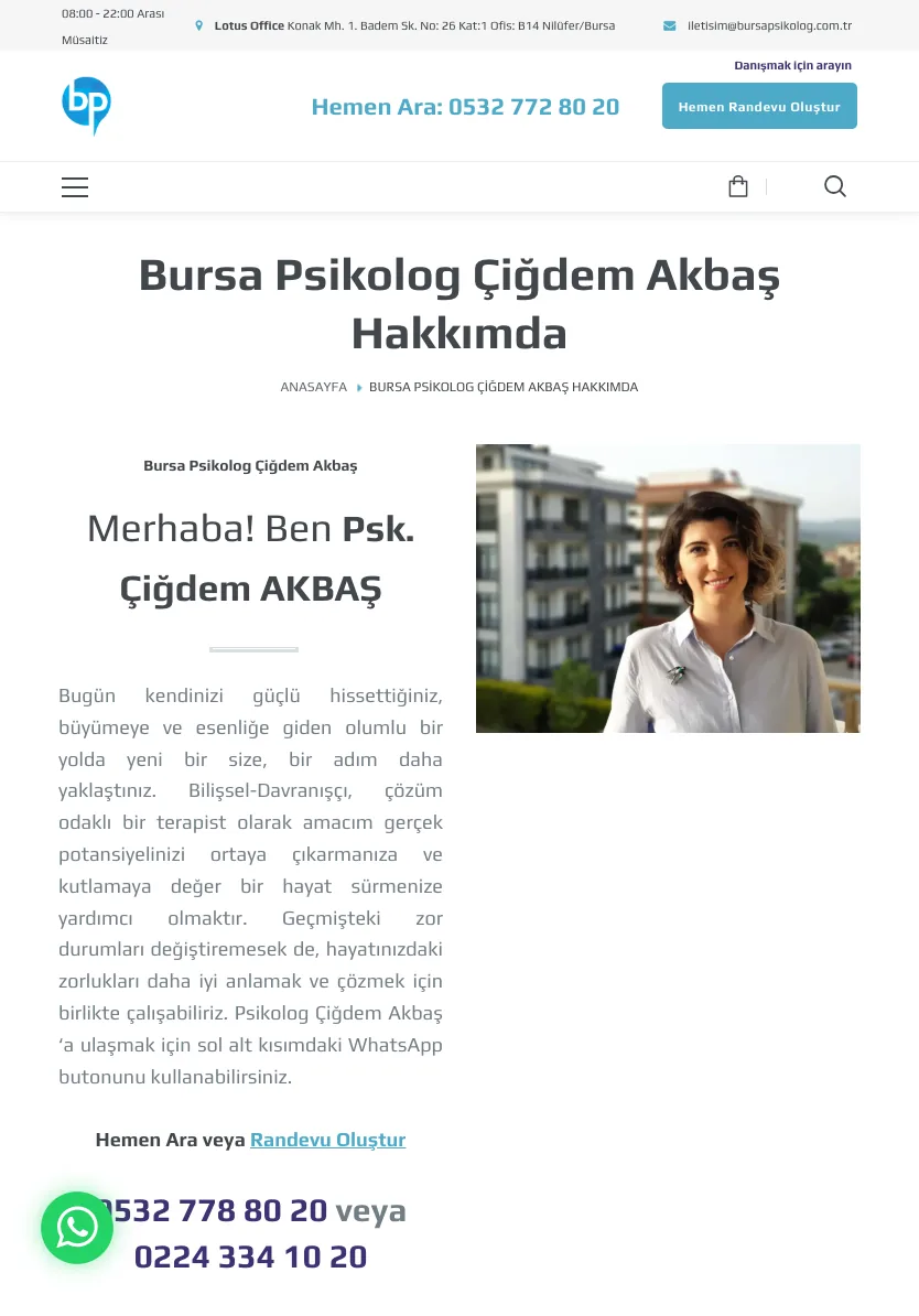 bursa psikolog cigdem akbas hakkimda/ — tablet