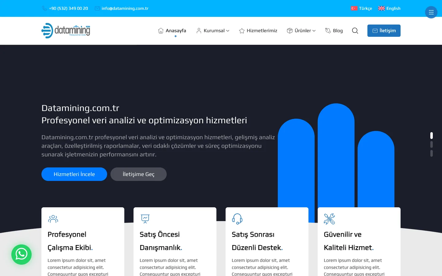 Homepage (dark theme) — desktop