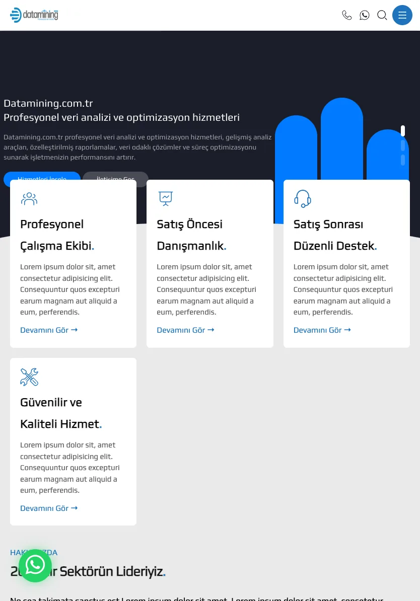 Homepage (dark theme) — tablet