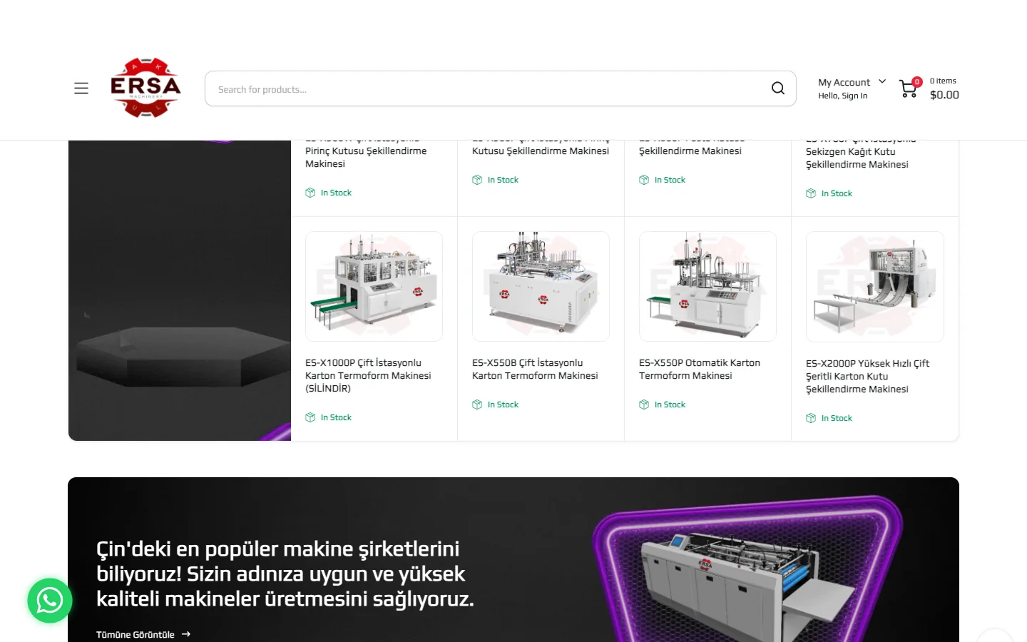 Ersa Makine – En Doğru Fiyat En Yüksek Kalite — desktop — section 2