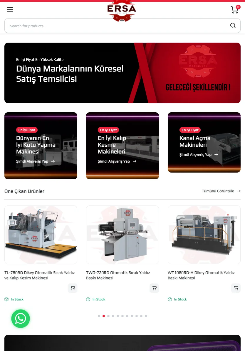 Ersa Makine – En Doğru Fiyat En Yüksek Kalite — tablet