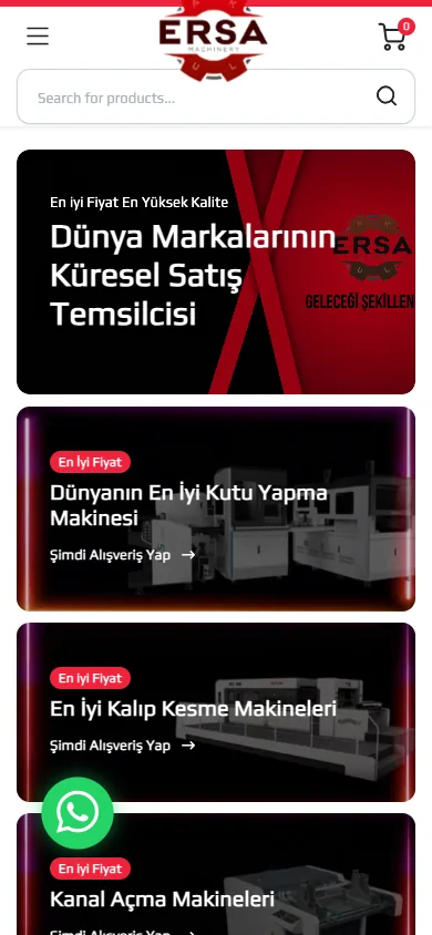 Ersa Makine – En Doğru Fiyat En Yüksek Kalite — mobile