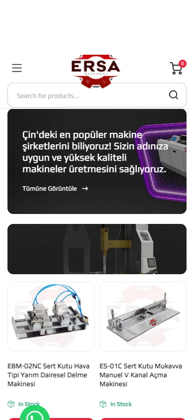 Ersa Makine – En Doğru Fiyat En Yüksek Kalite — mobile — section 2