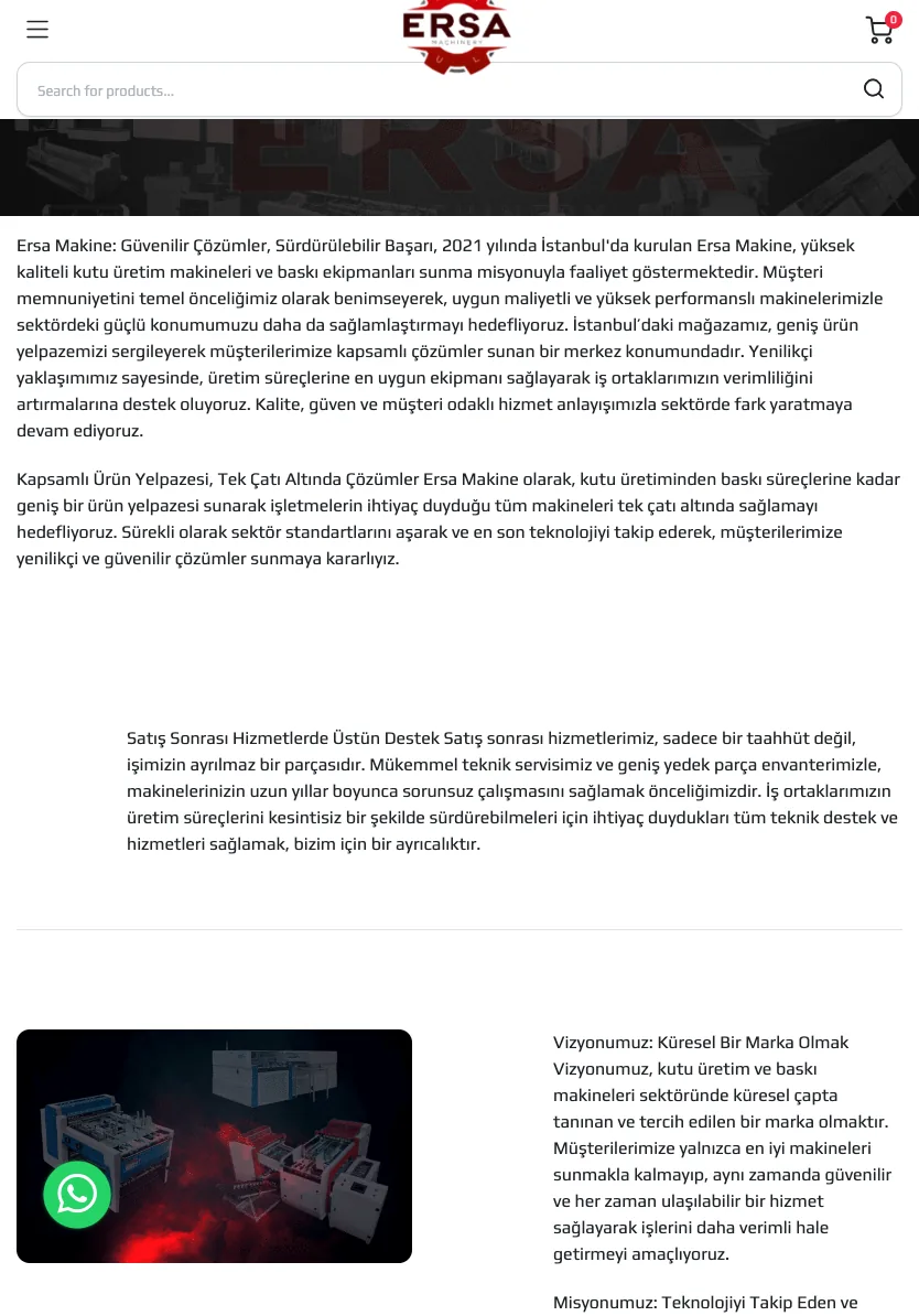 Hakkımızda – Ersa Makine — tablet