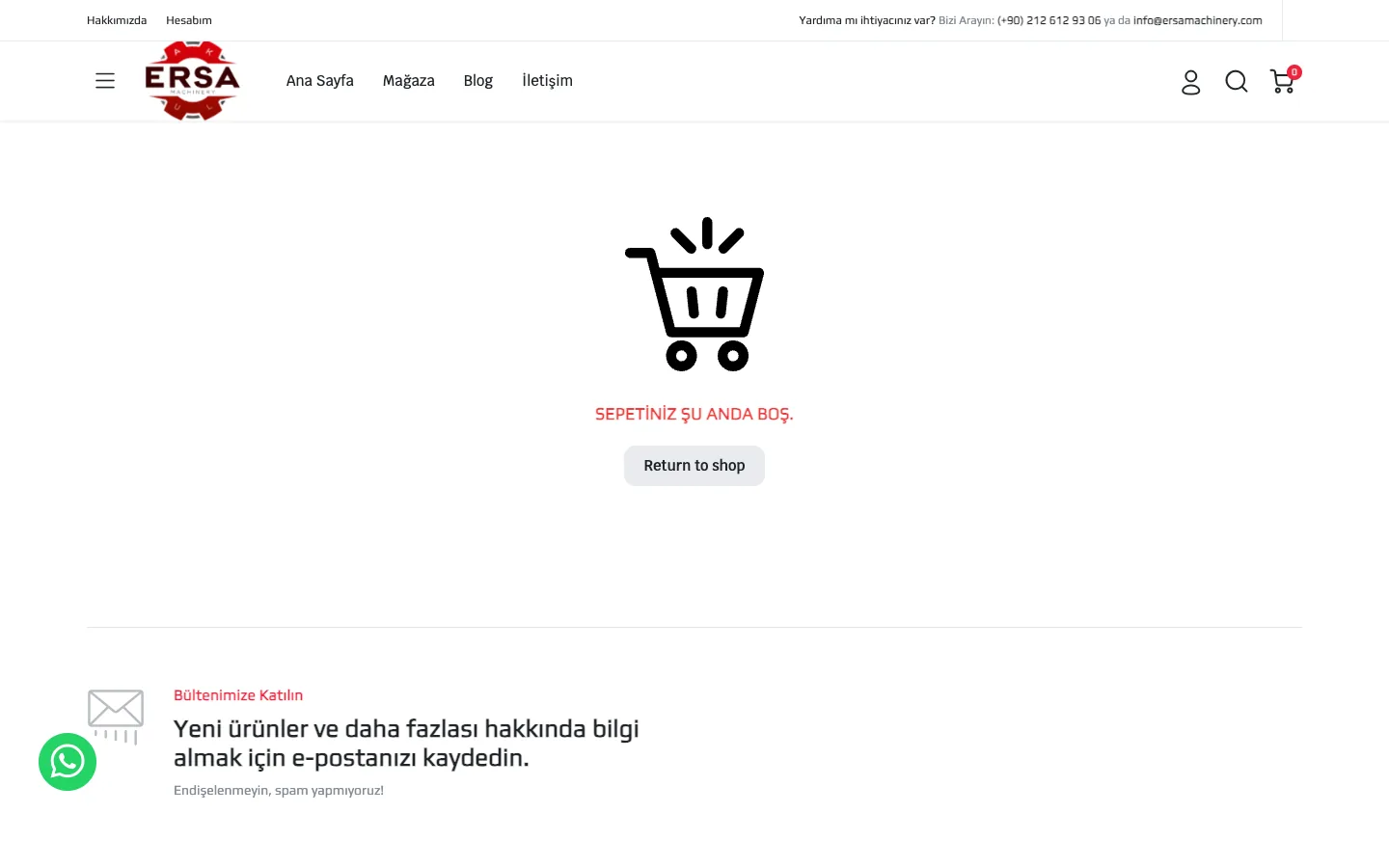 Sepet – Ersa Makine — desktop