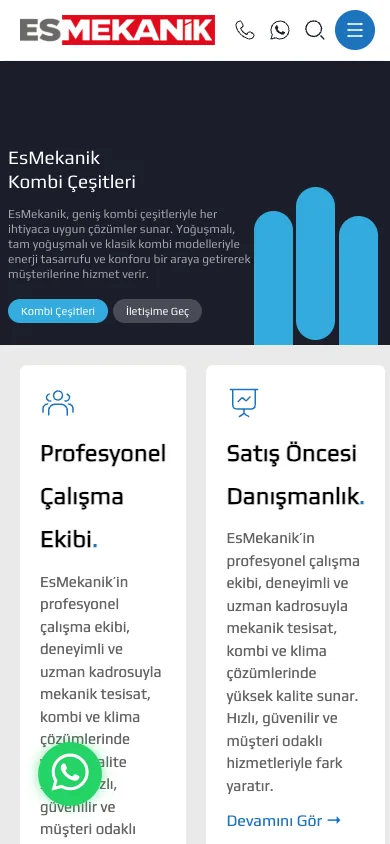 Homepage — mobile
