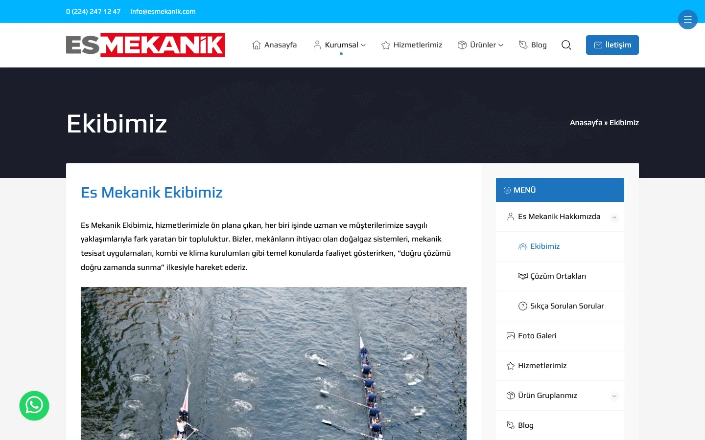 ekibimiz/ (dark theme) — desktop