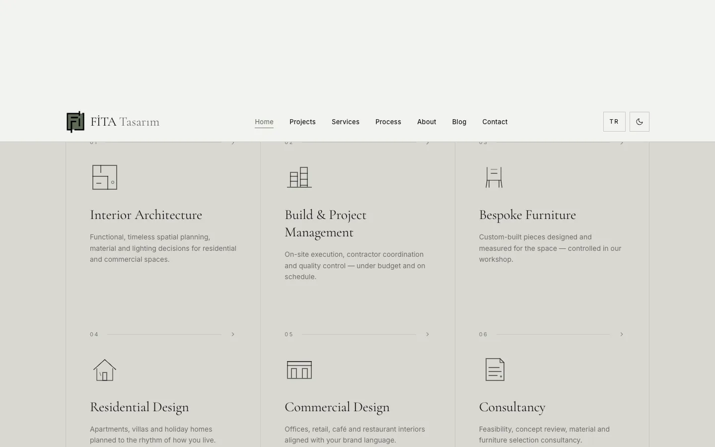 Homepage (dark theme) — desktop — section 2