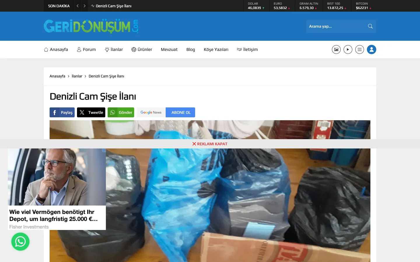 denizli cam sise ilani/3131/ (dark theme) — desktop