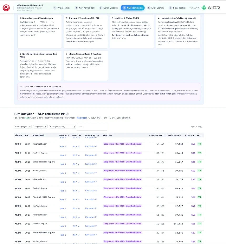 Step 4 — NLP file directory and comparison — desktop