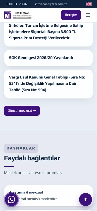 Hanifi Yazar, SMMM | Bursa — mobile — section 3