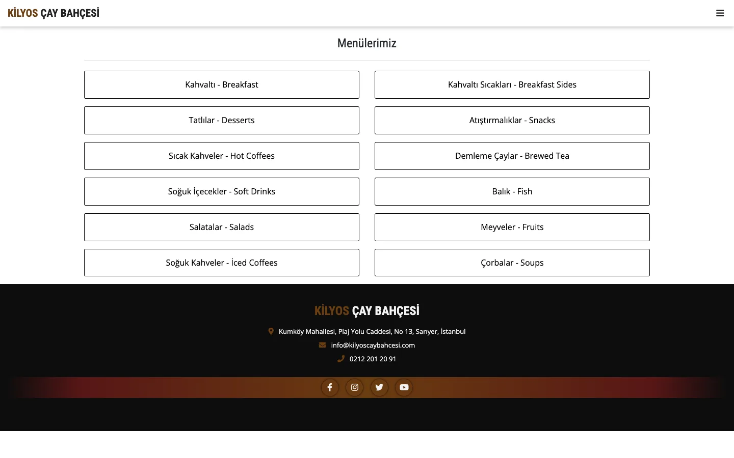 Kilyos Çay Bahçesi — desktop — section 2