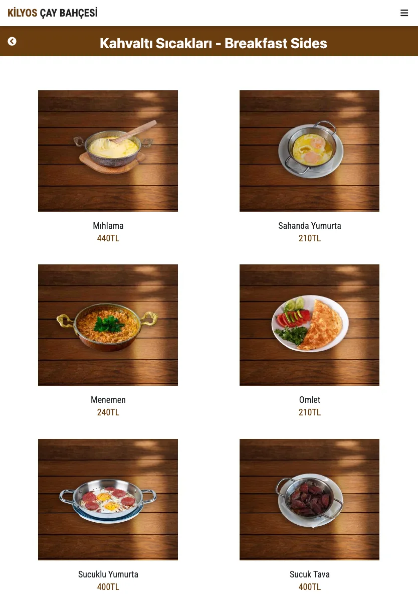 Kahvaltı Sıcakları - Breakfast Sides — tablet